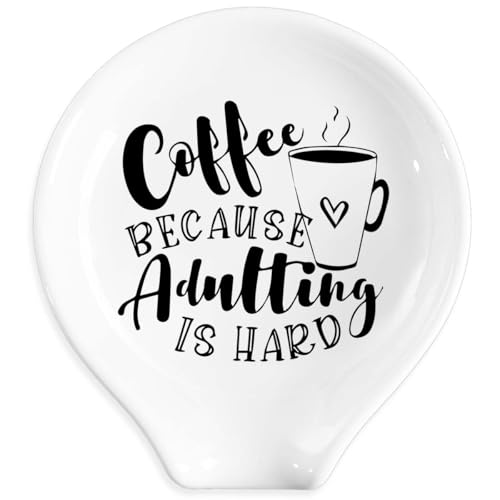 Funny Coffee Spoon Rest (Adulting Is Hard)