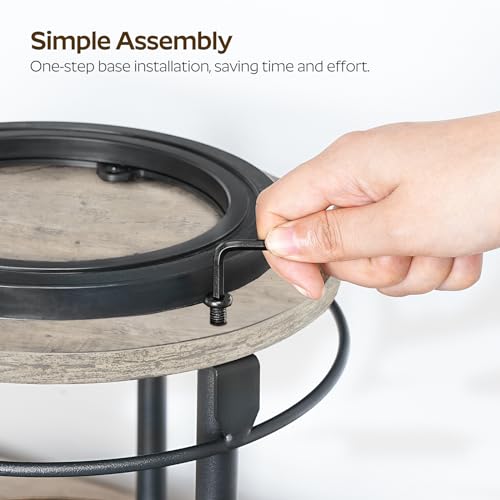 Lazy Susan Organizer (10.2"L x 10.2"W x 11"H / Greige + Black)
