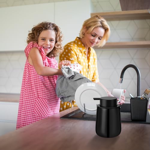 Soap Dispenser Ceramic with Easy (1 Pack / Shinyblack)