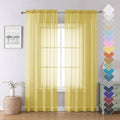 Yellow Sheer Curtains 84 Inches Long 2 Panels (Yellow / 40"W x 84"L (Pack of 2))