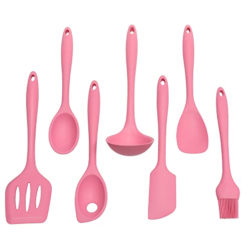 Premium Silicone Cooking Ladle (Pink / 11.25 inch)