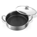 Stainless Steel 7QT Saute Pan 14 Inch Deep Frying Pan with Lid Nonstick (Stainless-steel / 14 Inch Sauté Pan)