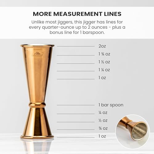 Japanese Style Jigger (Gold / 2-Pack Jigger)