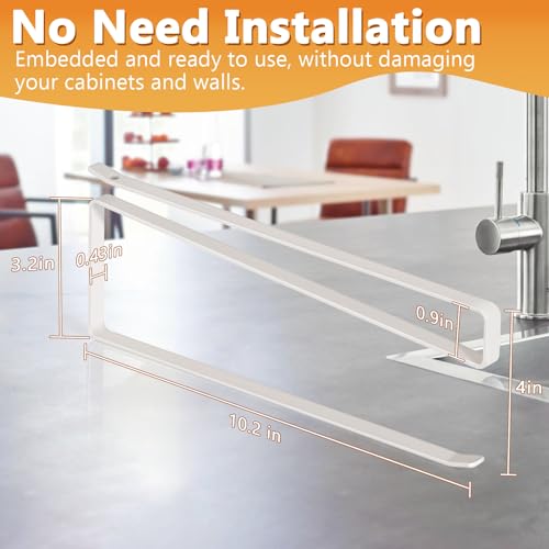 Tumbler Lid Organizer Under Cabinet (White / 1 Pack)