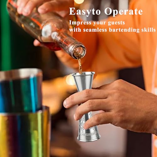 Jigger for Bartending (1 Jigger+ 2 Pourers / Rose Gold)