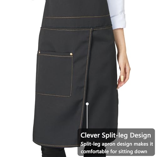 Pottery Apron Split Leg (Black)