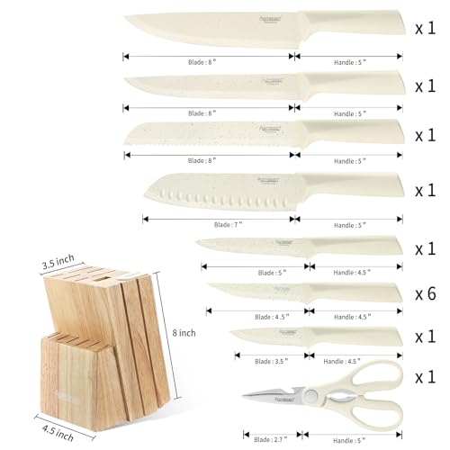 Stainless Steel Knife Set (Beige)