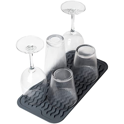 Silicone Sink Caddy & Sponge Holder (Dark Gray / 12" x 6")