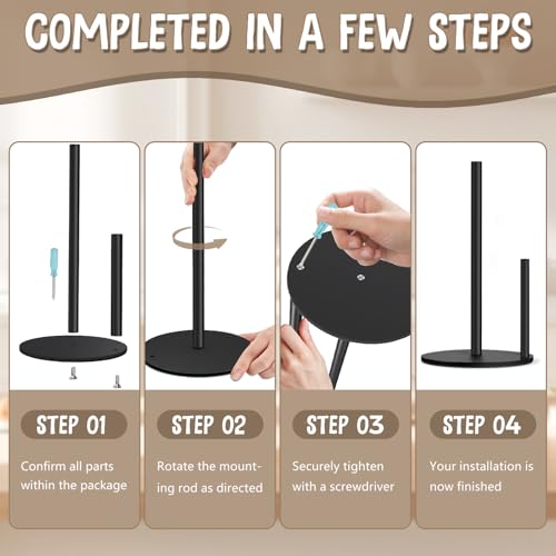 Black Paper Towel Holder (Black)