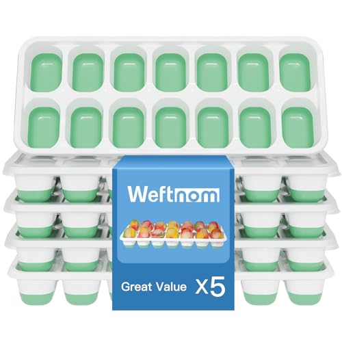 Ice Cube Trays with Lids for Freezer (5 Pack)