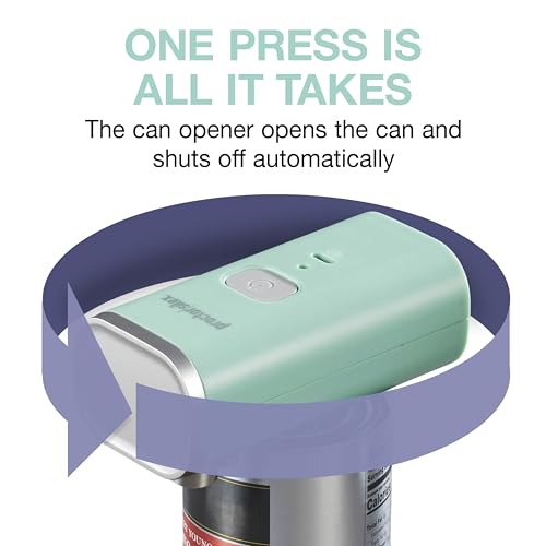 Hands Free Cordless USB Rechargeable Electric Can Opener (Mint)