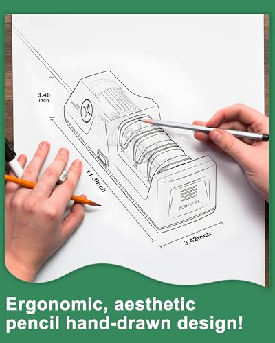 Electric Knife Sharpener with Replaceable Sharpening Head