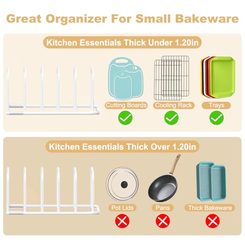 Cutting Board Organizer Storage (2pc, White)