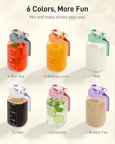 64 oz Mason Jar Pitcher (Purple / 64 Ounces)