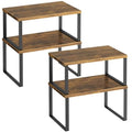 Kitchen Cabinet Organizer Shelf Set of 4 (Rustic Brown)