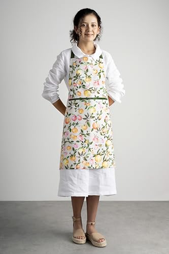 Aprons for women with Pocket 100% Cotton Pack of 1 (058 - Soleil Fruite)