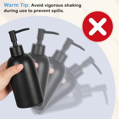 Soap Dispenser Fill Dish Soap Hand Soap for Bathroom (2pc Black)