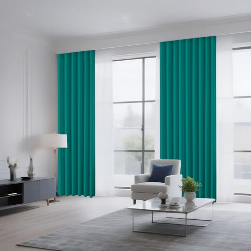 Turquoise Blackout Curtains 84 inch Length 2 Panels Set (Turquoise / 52"W x 84"L (Pack of 2))