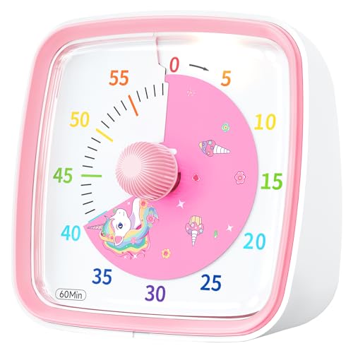 Visual Timer with Night Light (Pink-unicorn)