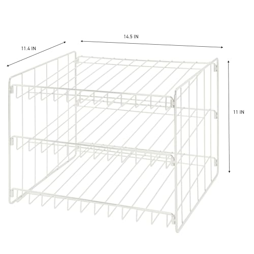 3 Tier Can Storage Organizer Rack in White (White / 14.5 x 11.5 x 11 inches)