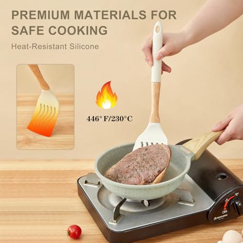 Kitchen Utensils Set (Cream White-7Max)
