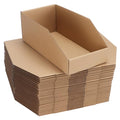 Corrugated Cardboard Storage Bins (12x6x4.5 inch / Brown)