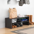 Stackable 2 Tier Shoe Shelf (Espresso / 31 INCH)
