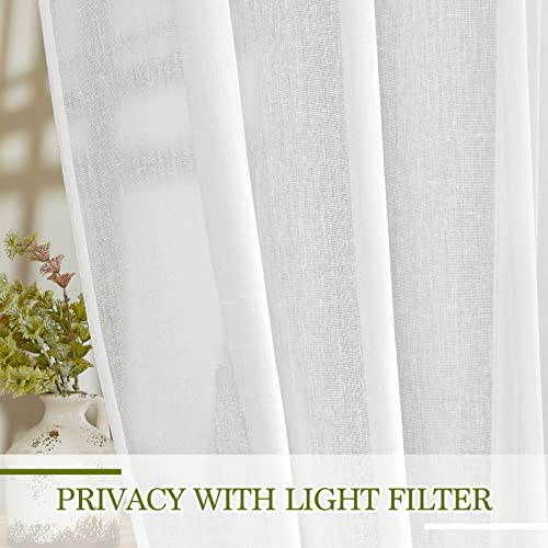 White Living Room Curtains Extra Long 135 inches Long (52"W x 135"L (Pack of 2) / White)