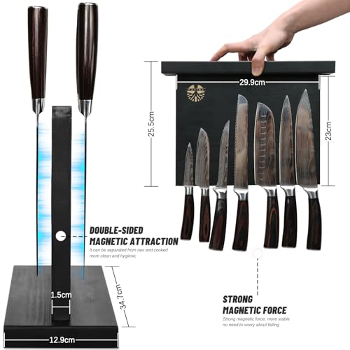 7 Piece Kitchen Knife Set with Magnetic Block (01)