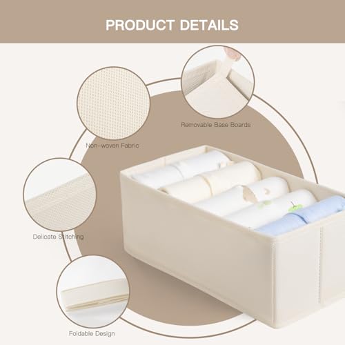 Drawer Organizer Clothes (Beige / 10PACK)