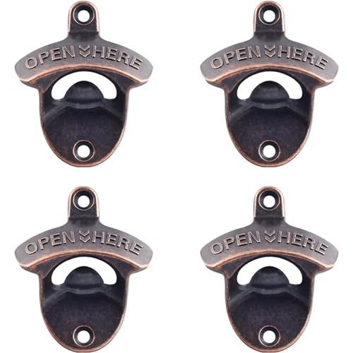 Aged Style Wall Mounted Bottle Opener (Antique Copper)