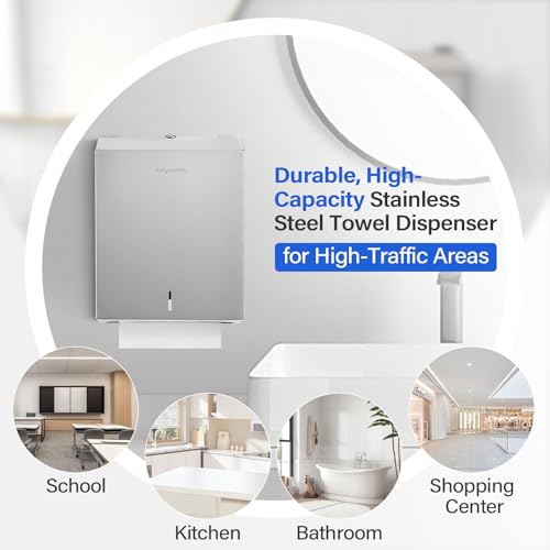 Commercial Paper Towel Dispenser Wall Mount (400 C-Fold/525 Multi-Fold)