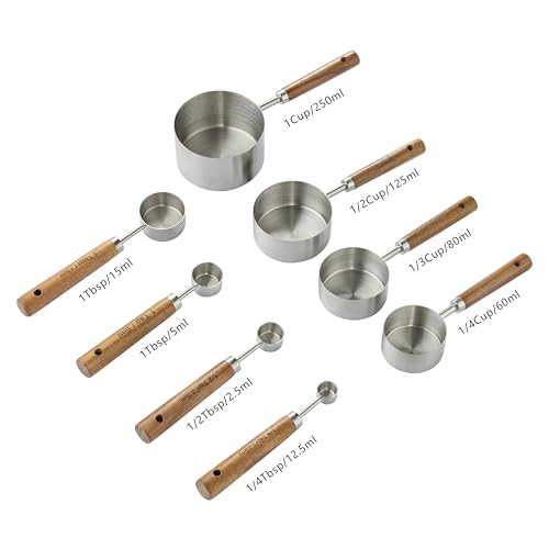 Stainless Steel Metal Measuring Cups and Spoons Set