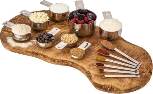 Stainless Steel Measuring Cups and Spoons Set (15 Piece Set)