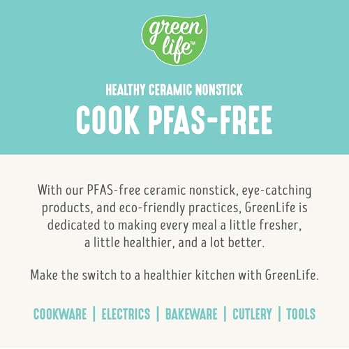 16 Piece Ceramic Nonstick Pots & Pans Cookware Set (16 Piece Cookware Set / Soft Grip / Mint Green)