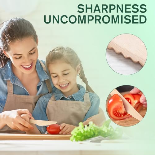 400PCS Compostable Wooden Utensils Disposable Cutlery Set