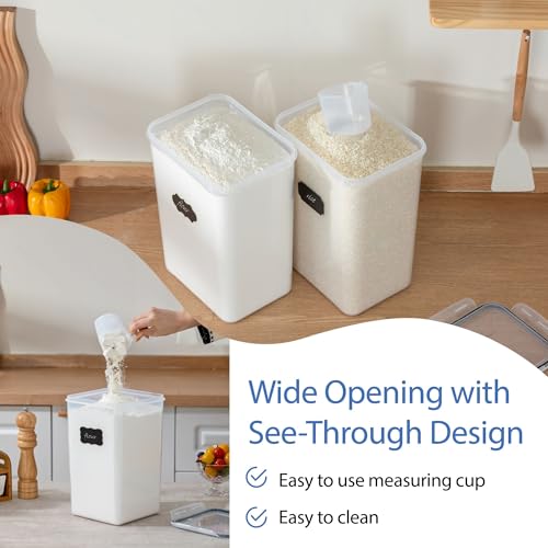Airtight Food Storage Containers with Measuring Cups