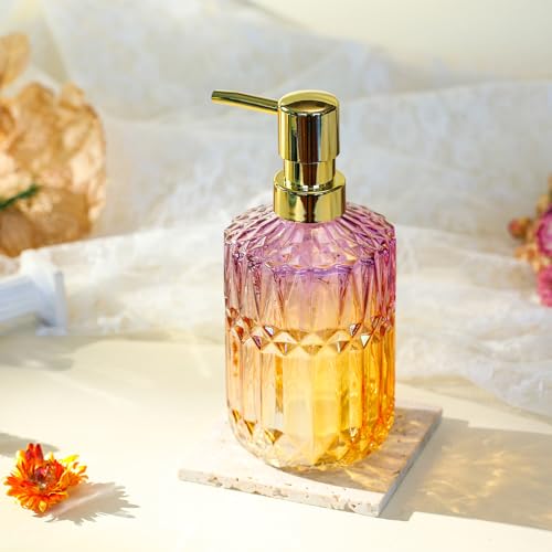 Soap Dispenser with Pump Refillable (Purpleorange)