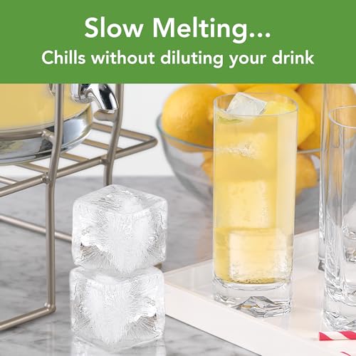 Large Square Ice Cube Mold Colossal 2 Inch Cubes Pack of 2