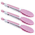 Kitchen Food Tongs (Pink - Mini Tongs Set)