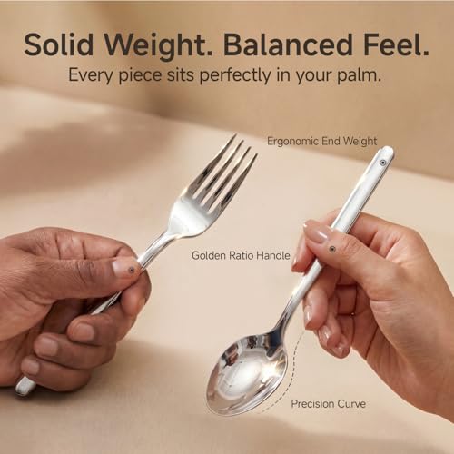 48 Piece Silverware Set with Steak Knives (48 Piece / Silver)
