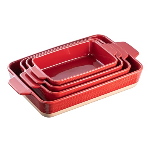 Casserole Dishes for Oven (Red Yellow)