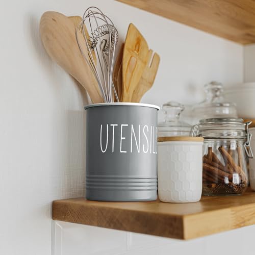 Gray Kitchen Utensil Holder
