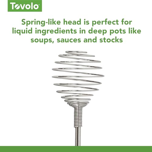Spring Whisk Stainless Steel 10 Inch Galaxy Coil Whisker for Cooking Blending Mixing Stirring Whipping Whisking and Beating (10" Galaxy Coil Whisk)