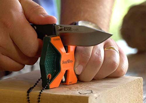 2 Step Coarse and Fine Rods Knife Sharpener (Blaze Orange)