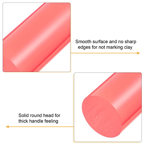 Acrylic Clay Roller 8 Inch x 1 Inch Solid Non (Pink / 8 Inch x 1 Inch)
