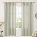 Sage Grey Linen Curtains 72 Inch Long for Living Room 2 Panels (52"W x 72"L (Pack of 2) / Sage Grey)