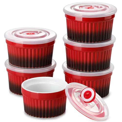 8 oz Ramekins with Lid (Red / 8 oz)