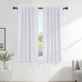 50% Light Blocking White Curtains 63 inches Long (Pure White / 52"W x 63"L (Pack of 2))