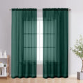 Hunter Green Sheer Curtains 72 Inches Long 2 Panels (Hunter Green / 42"W x 72"L (Pack of 2))